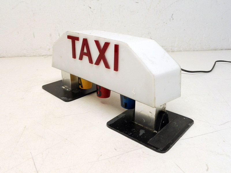 cartel luz taxi coche paris francia metacrilato metal iman 14_8x30_5-36x8-12 1u